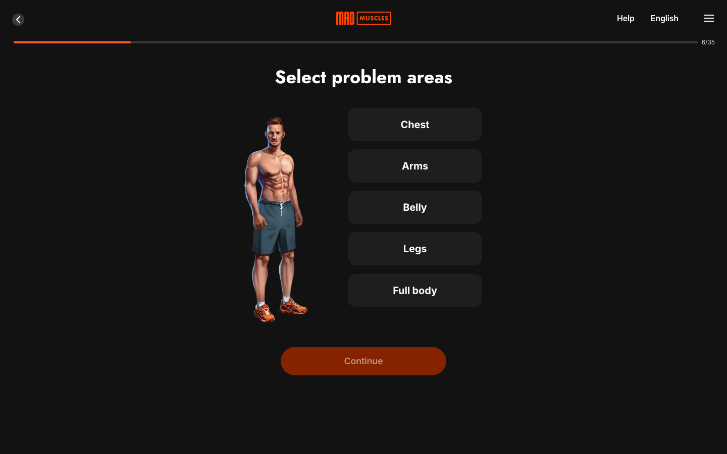 Screen 07: Select problem areas