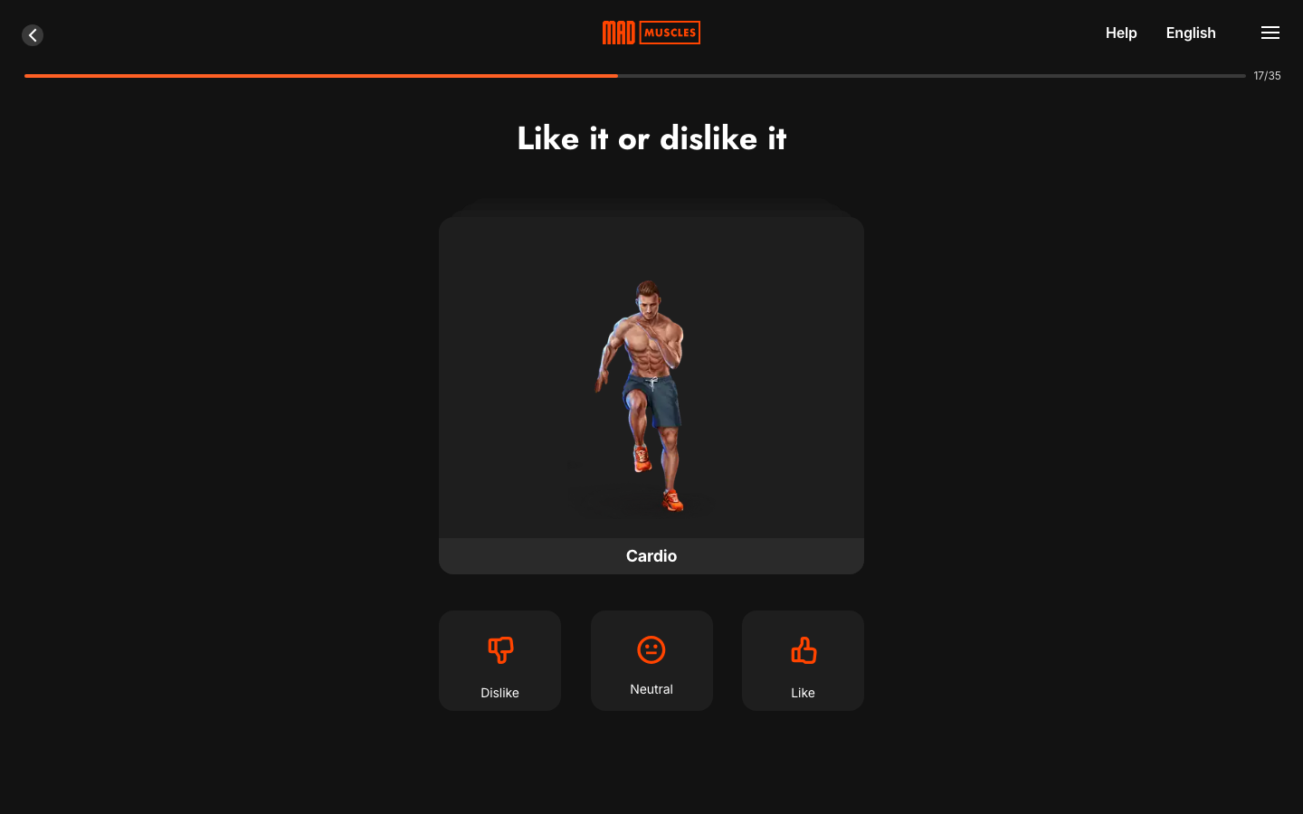 Screen 19: Cardio