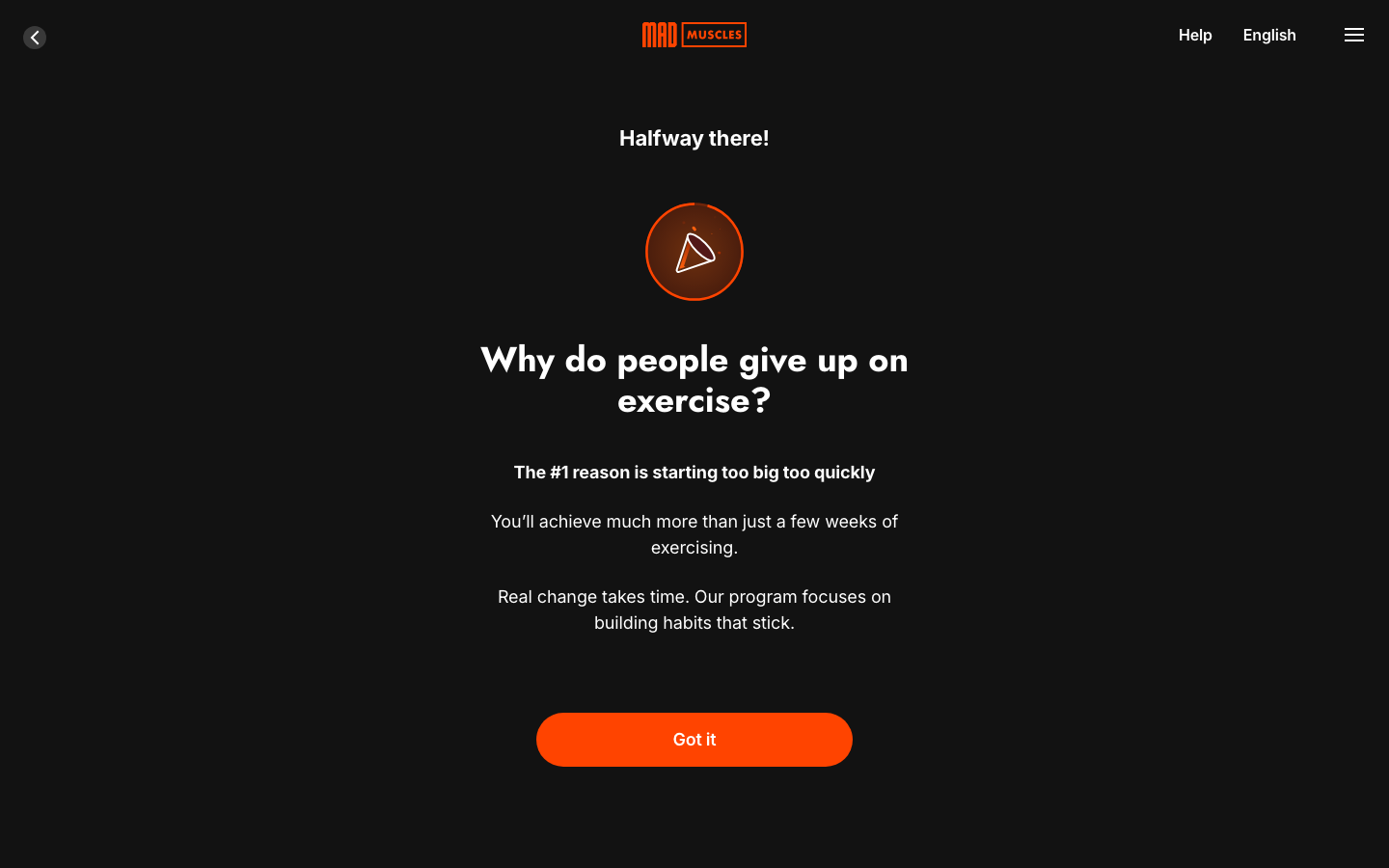 Screen 26: Why do people give up on exercise?