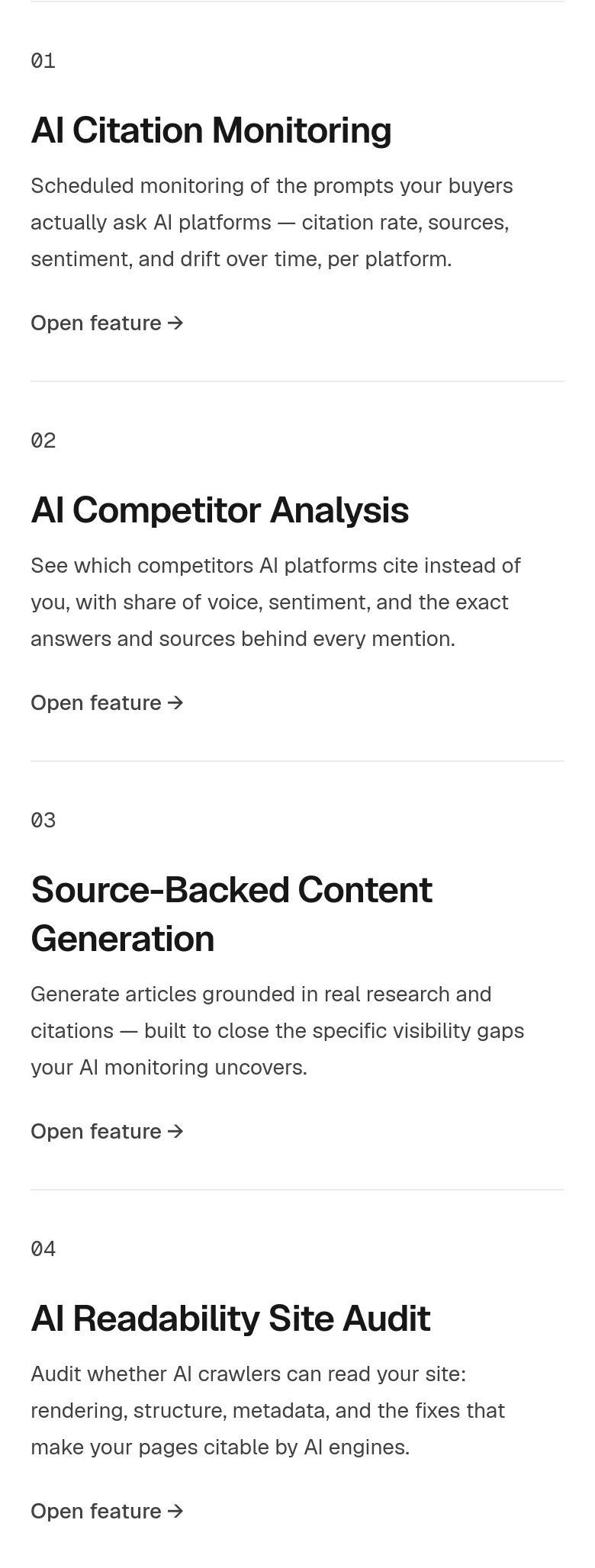 aeomantis.com — Features