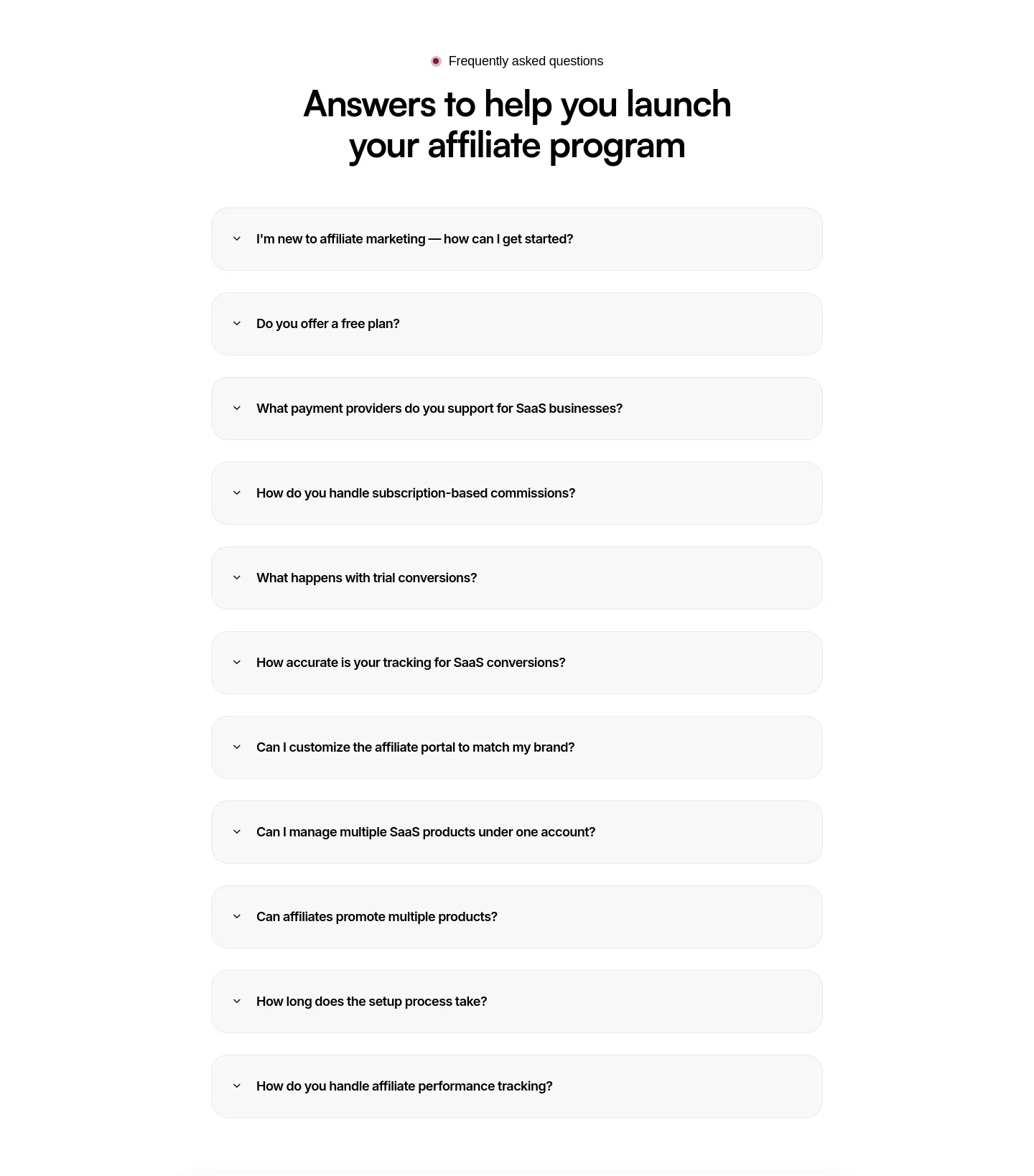 affonso.io FAQ section