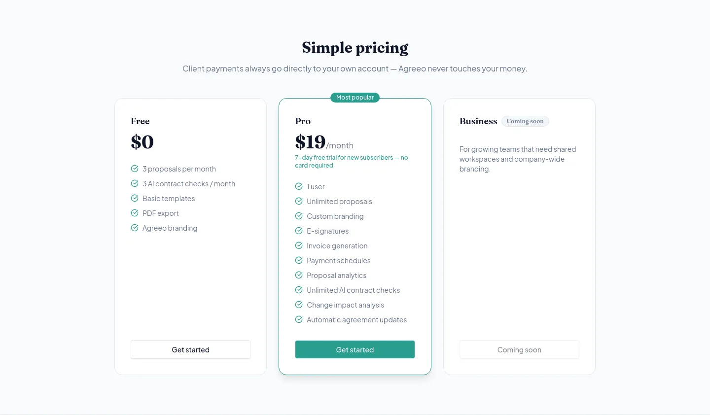 agreeotech.com — Pricing