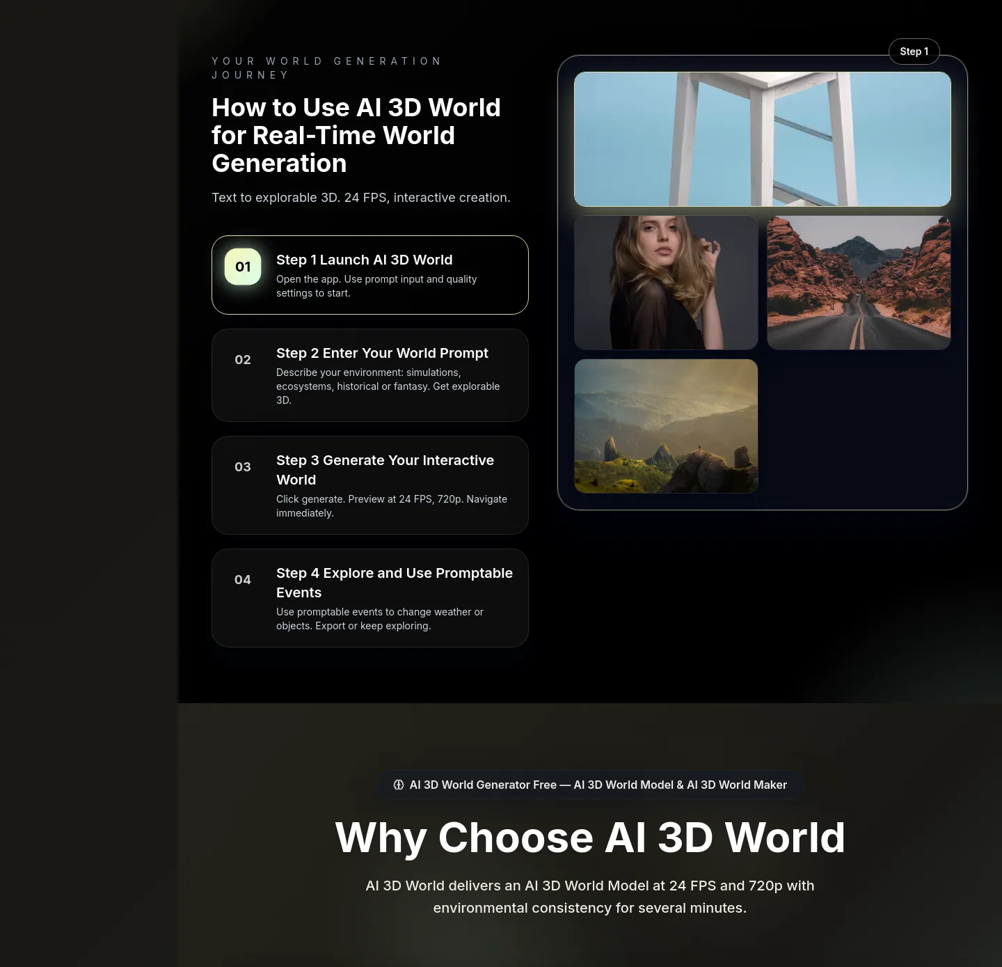 ai3dworld.org — Features