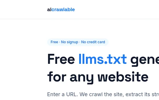 No credit card element from aicrawlable.com