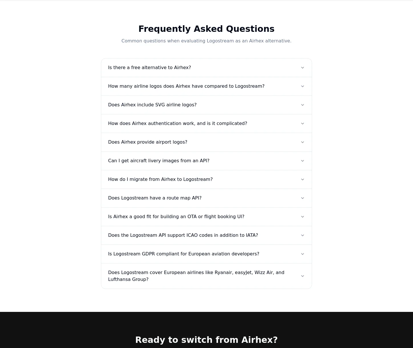 airline.logostream.dev — FAQ