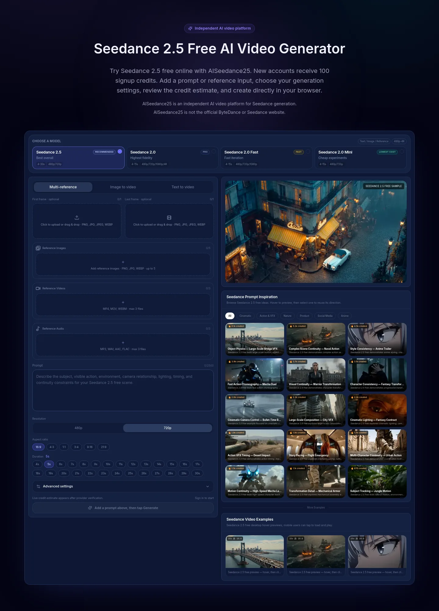 aiseedance25.app — Hero