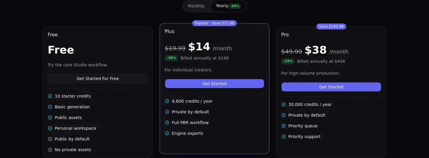 aitexture.ai — Pricing