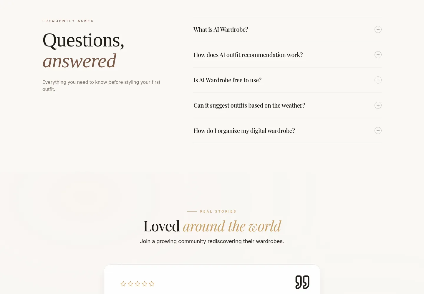 aiwardrobe.co — FAQ