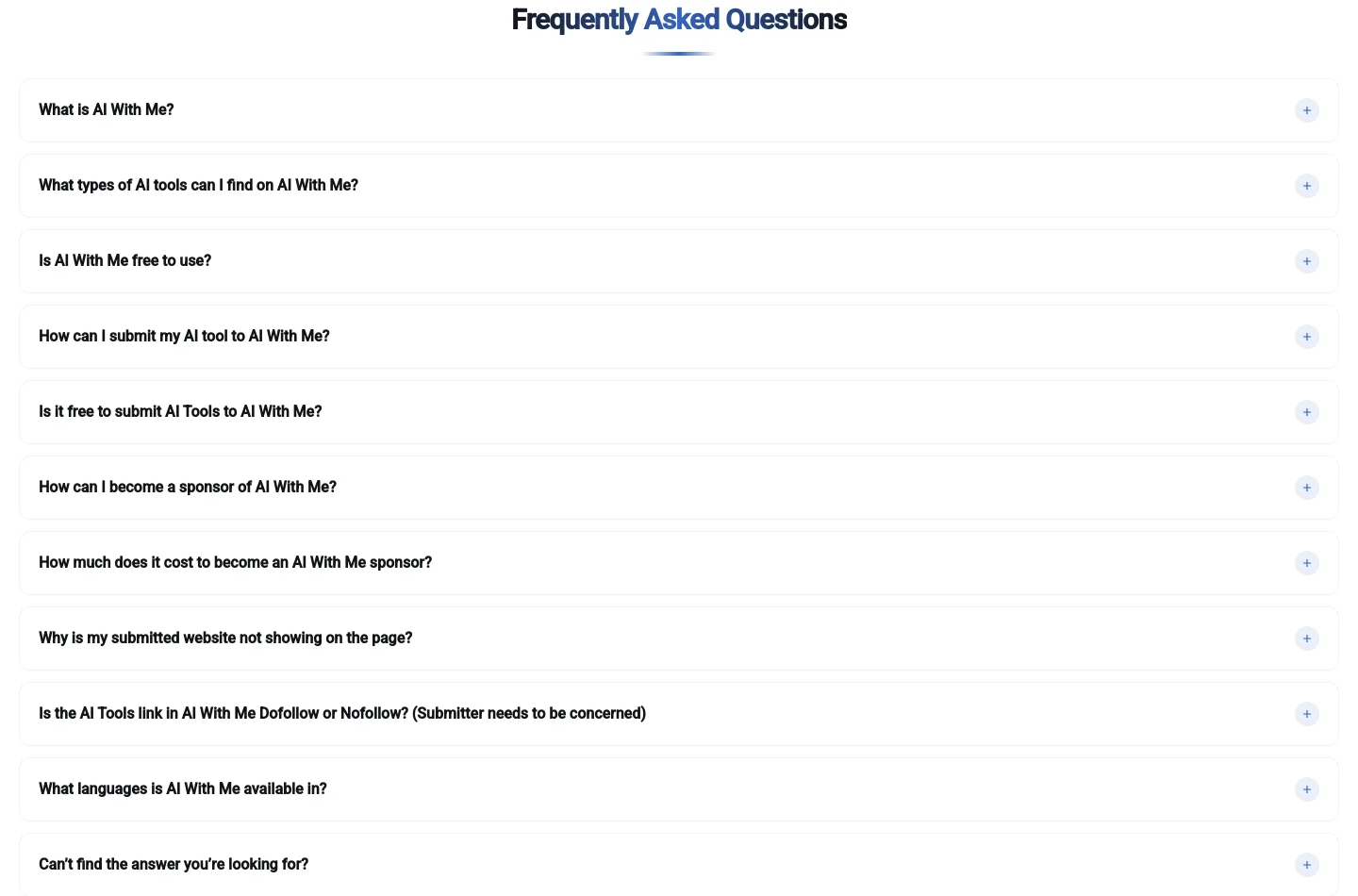 aiwith.me — FAQ