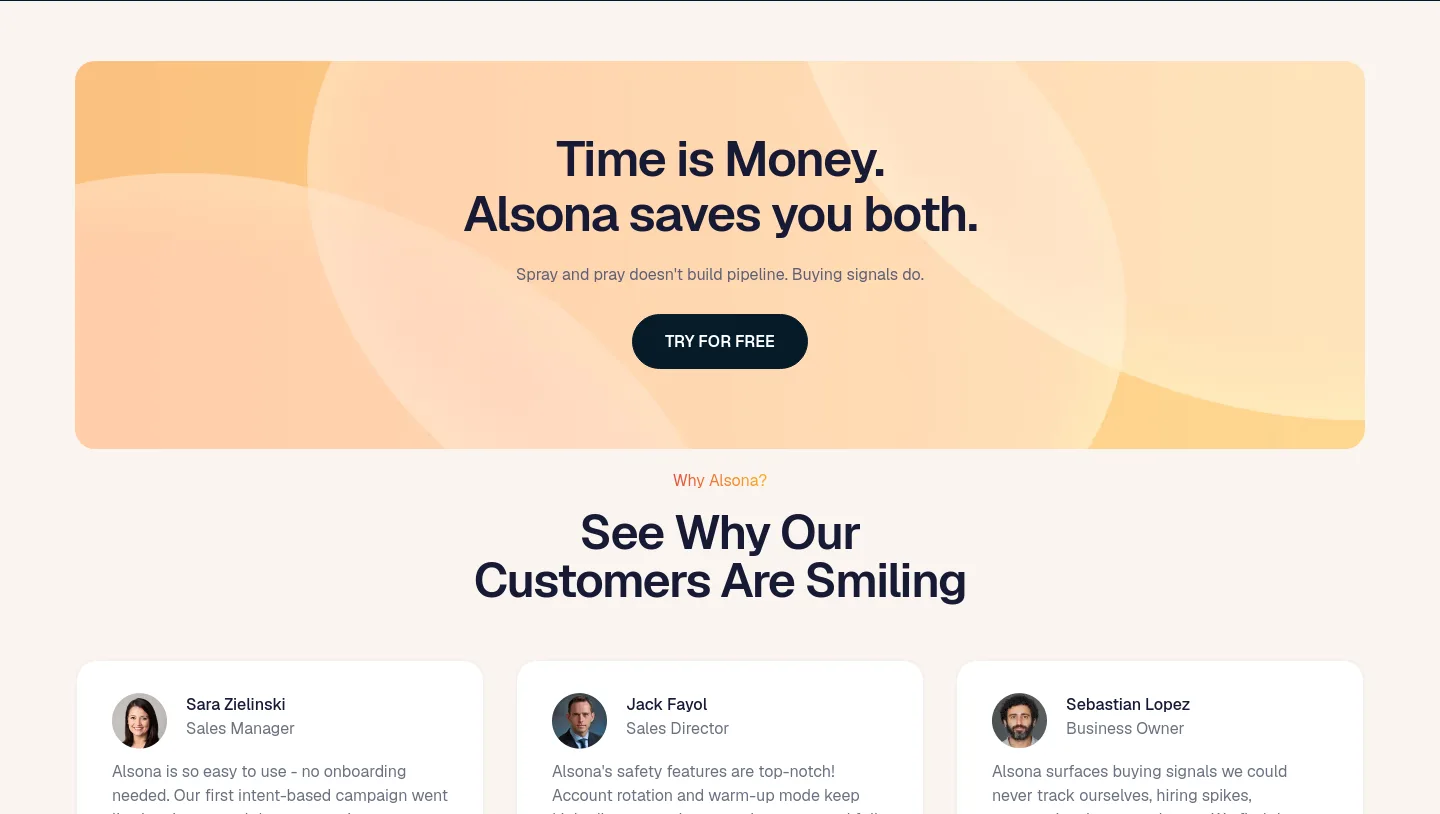alsona.com — CTA
