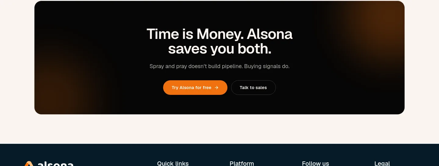alsona.com CTA section