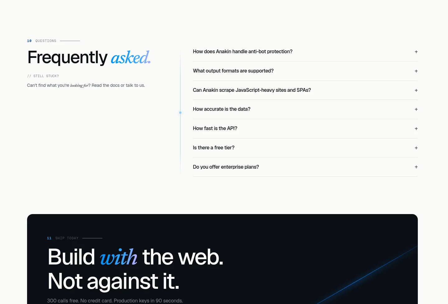 anakin.io FAQ section