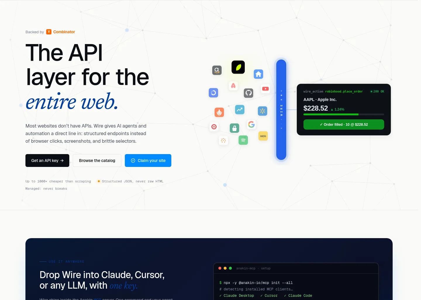 anakin.io Hero section