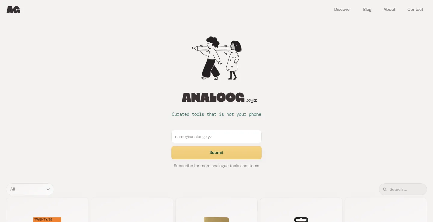 analoog.xyz — a measured funnel