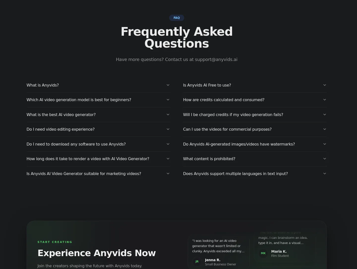 anyvids.ai — FAQ