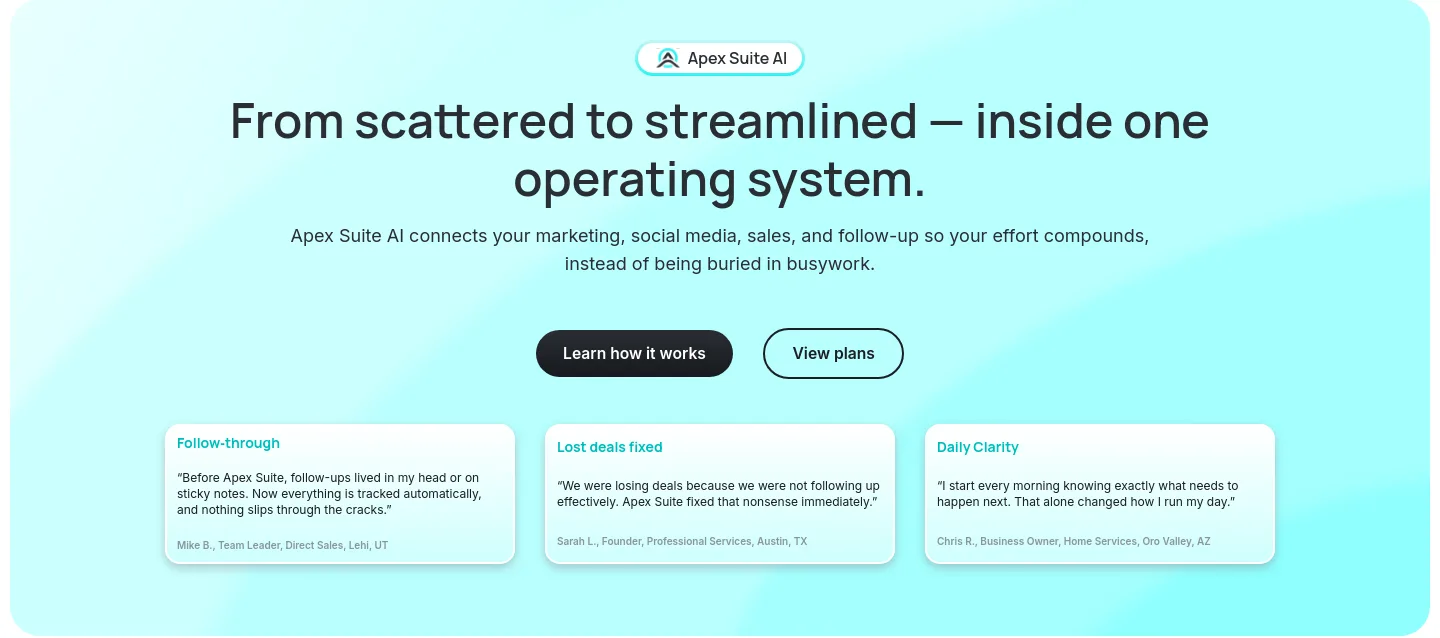 apexsuiteai.com — Hero
