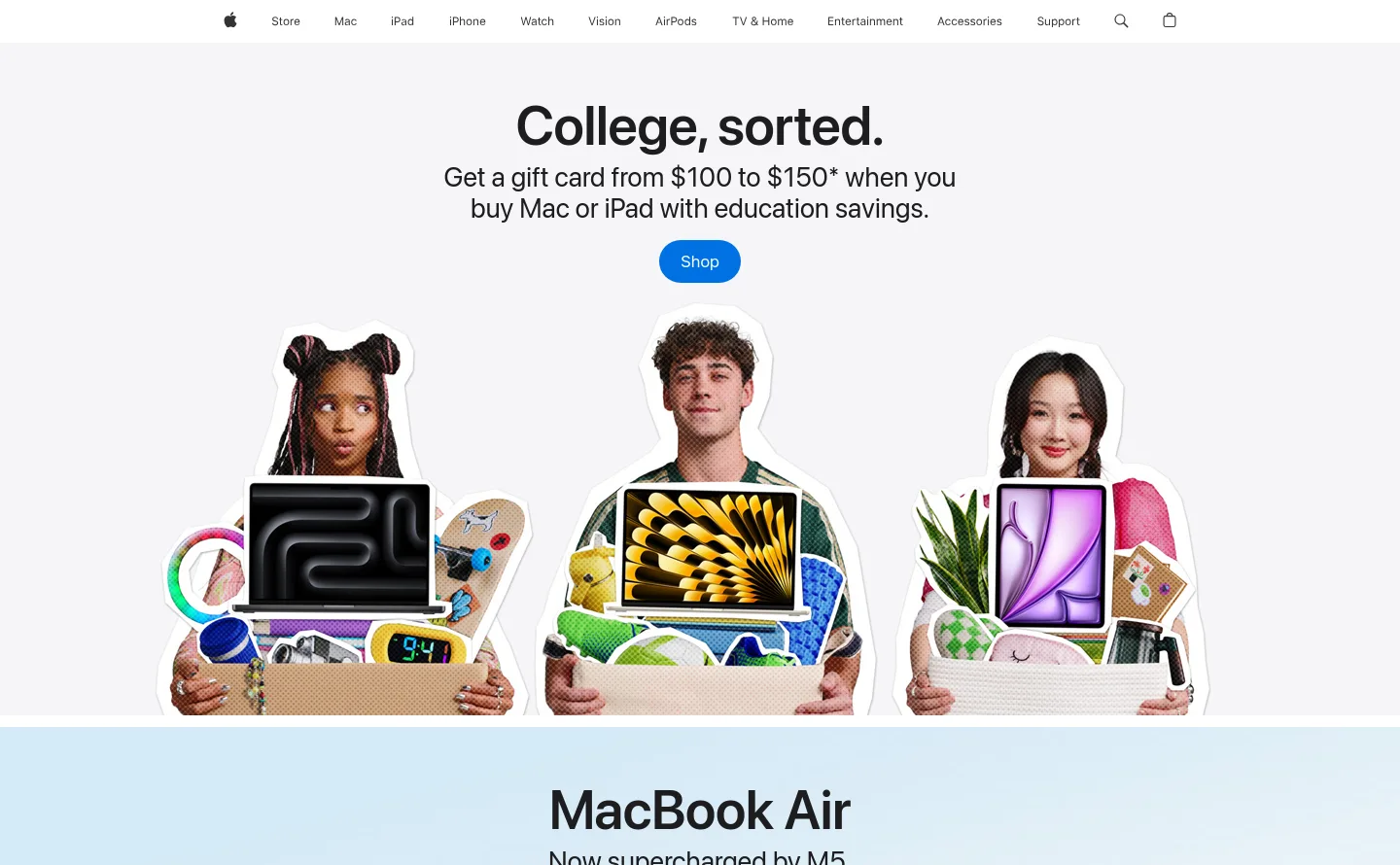 apple.com — Hero + Pricing