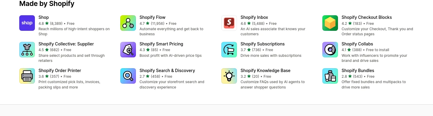 apps.shopify.com Reviews section