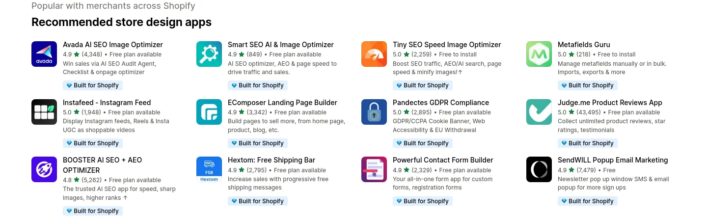 apps.shopify.com Reviews section