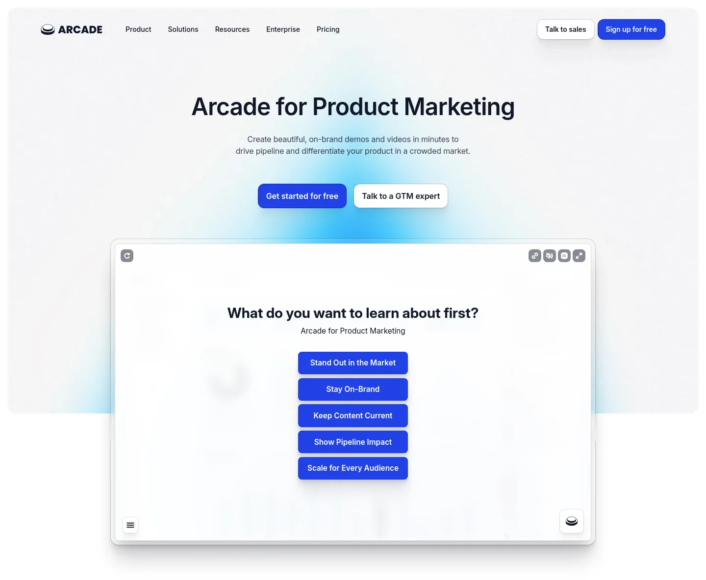 arcade.software Hero section