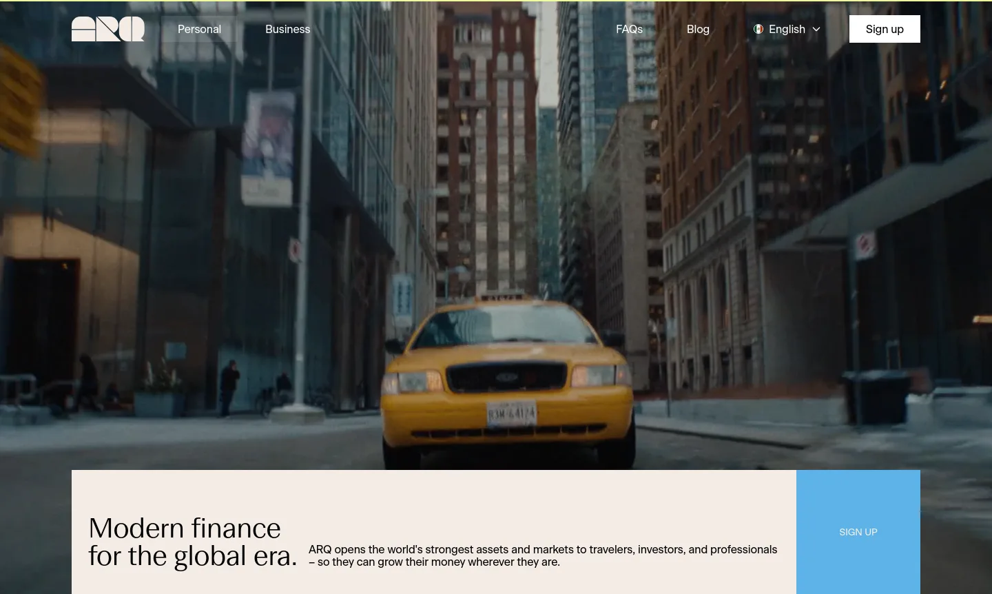 arqfinance.com — Hero