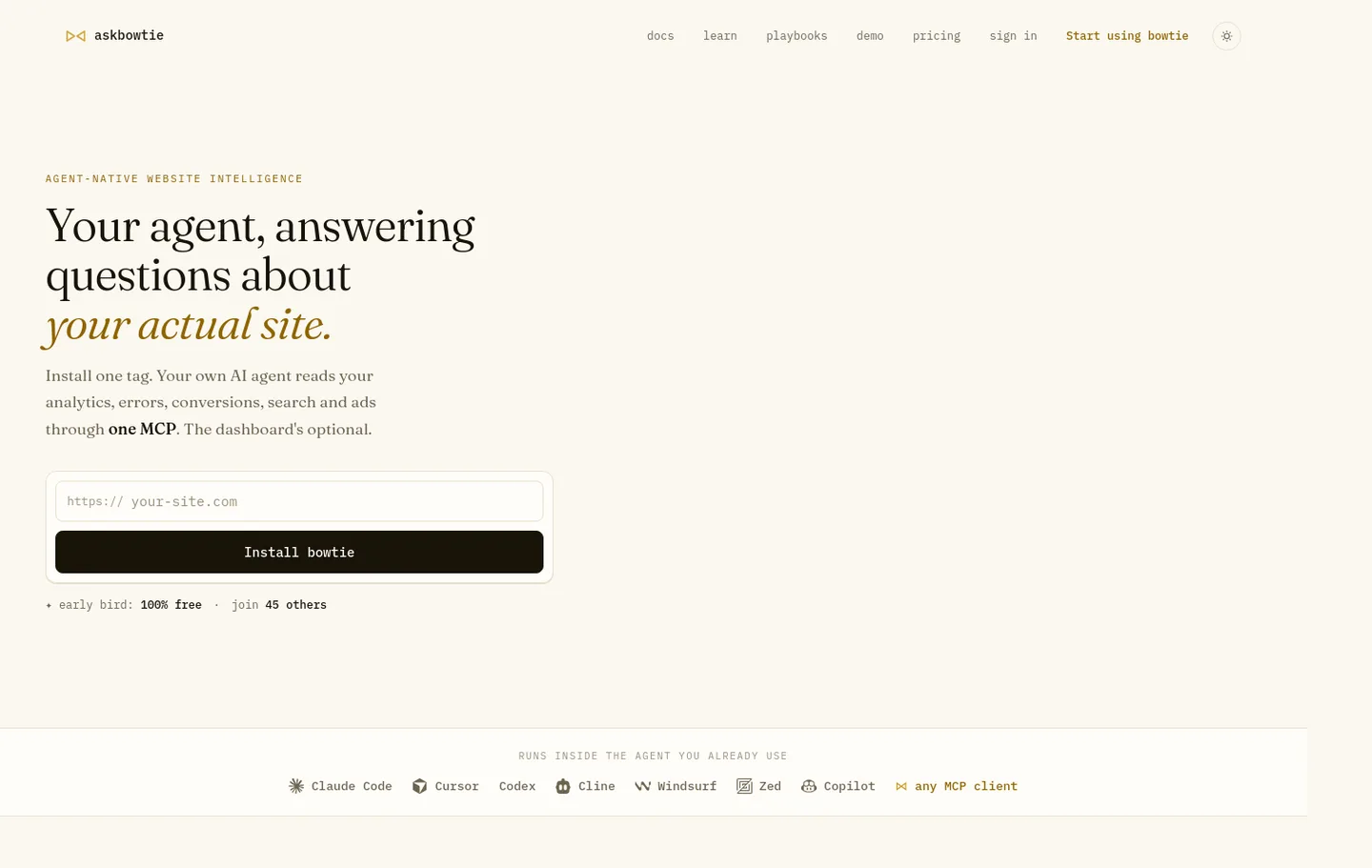 askbowtie.com — a measured funnel