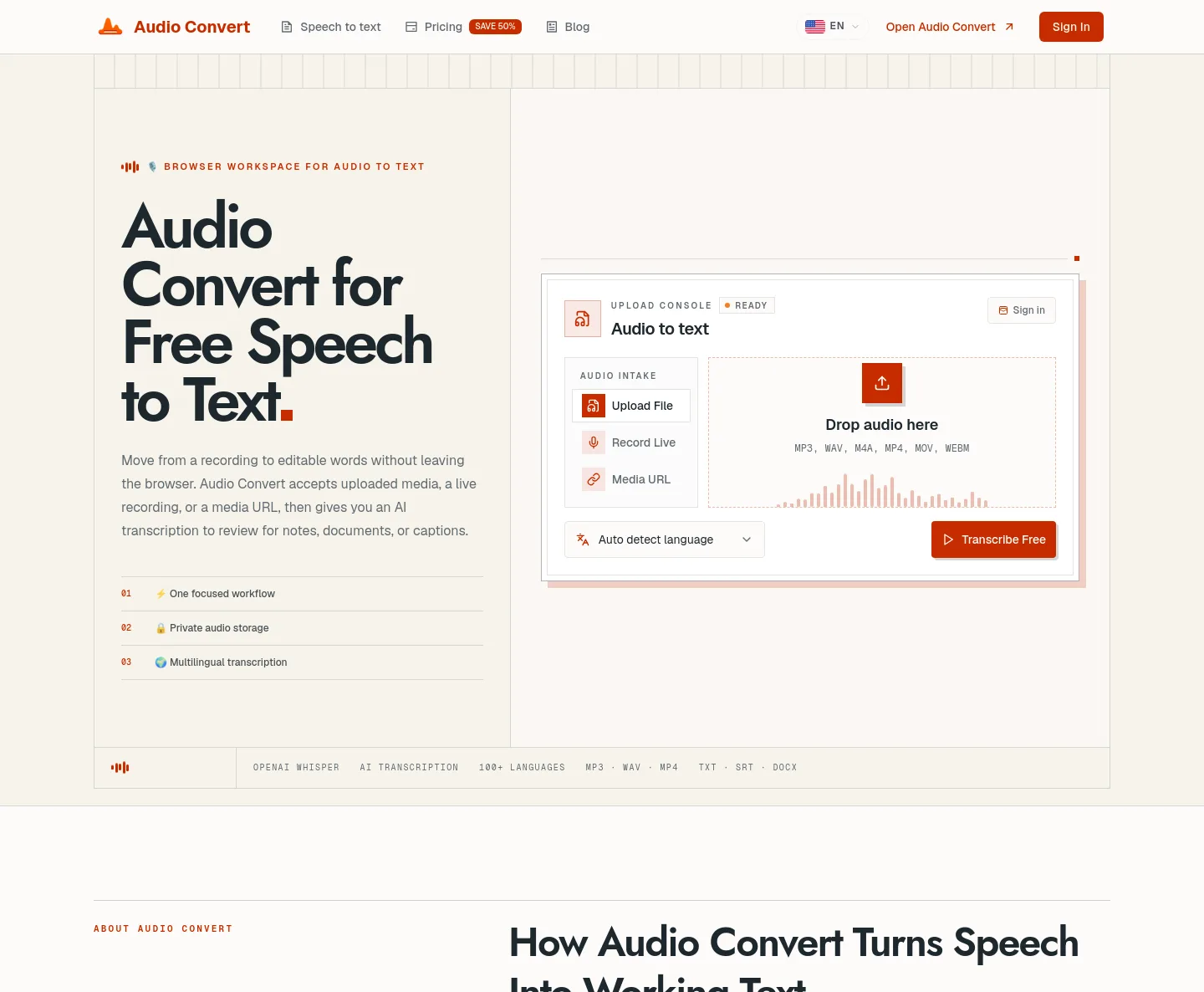 audioconvert.app — The Pricing Page