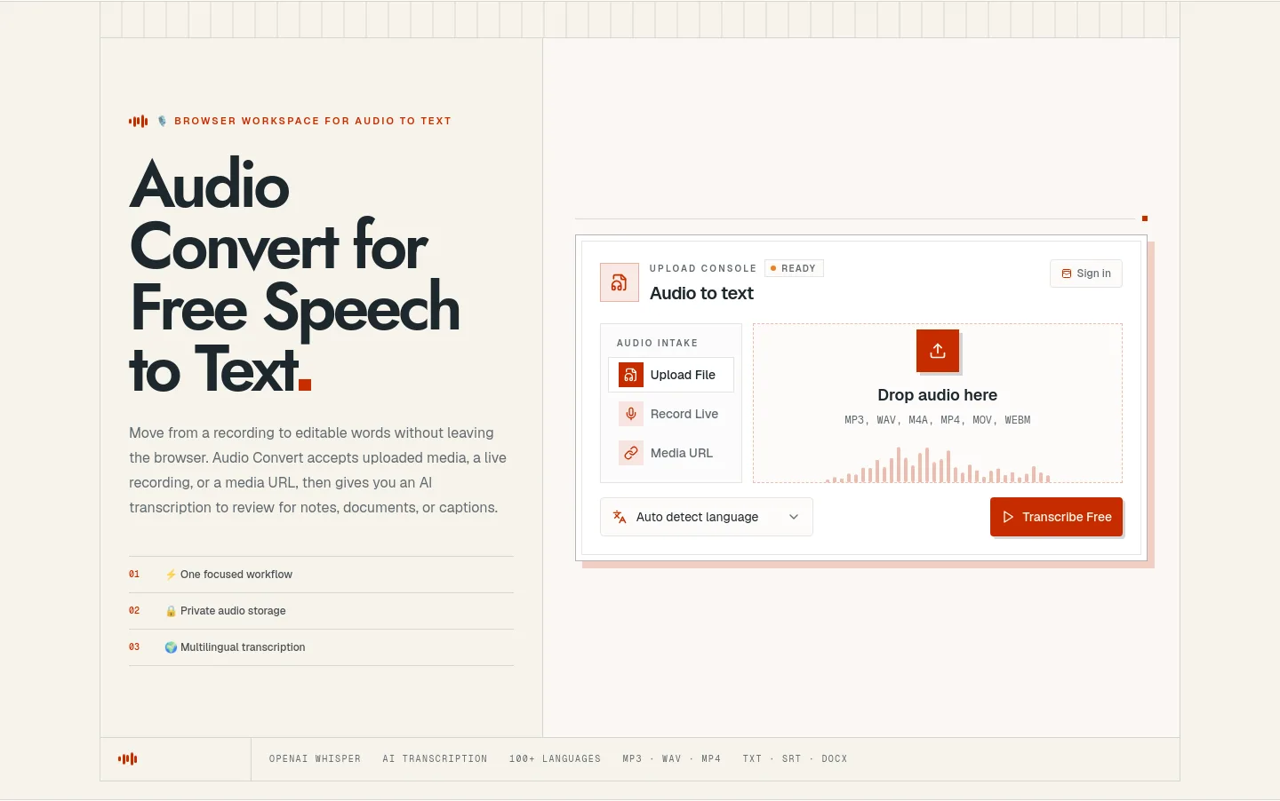 audioconvert.app — Hero
