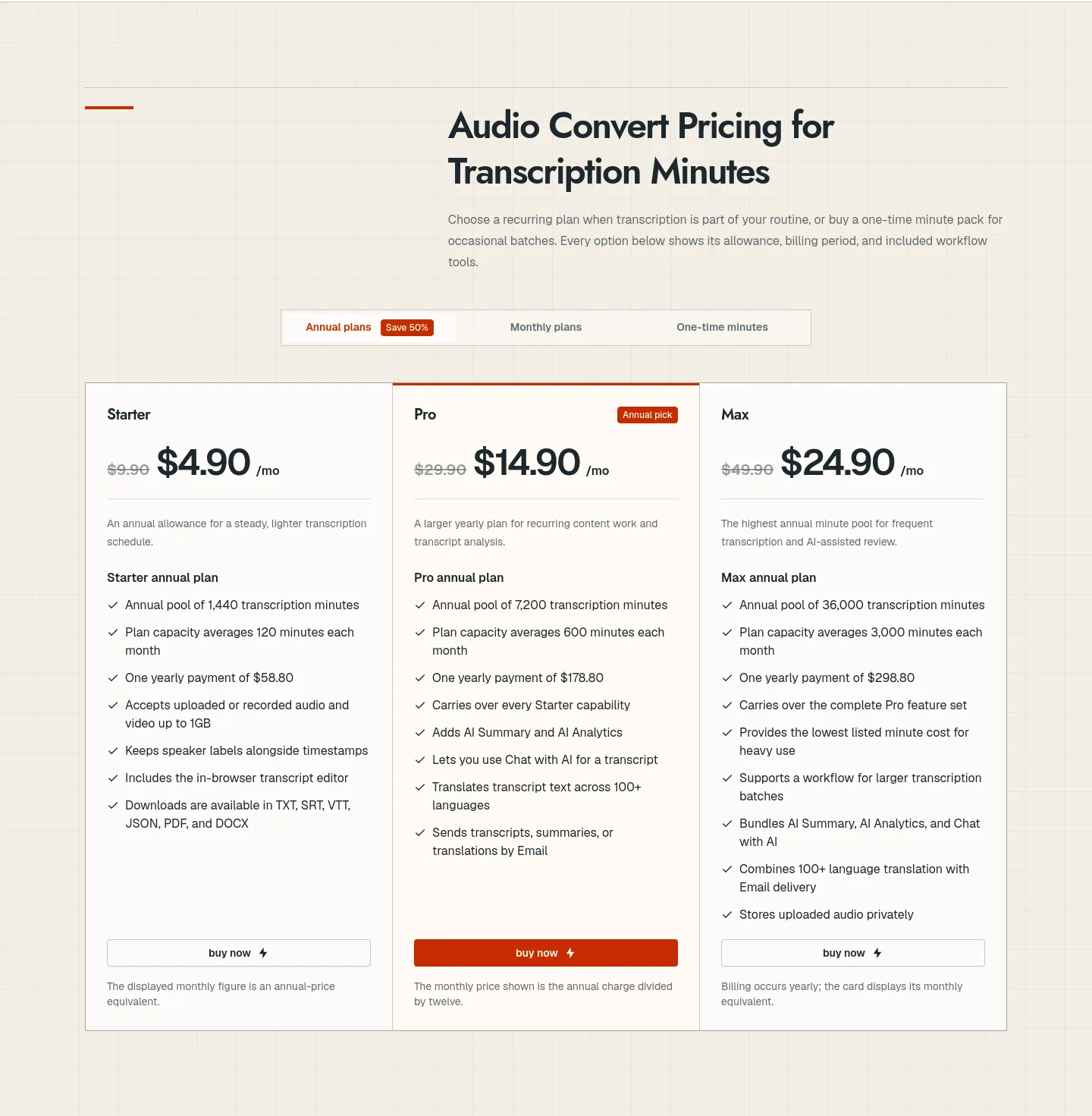 audioconvert.app — Pricing