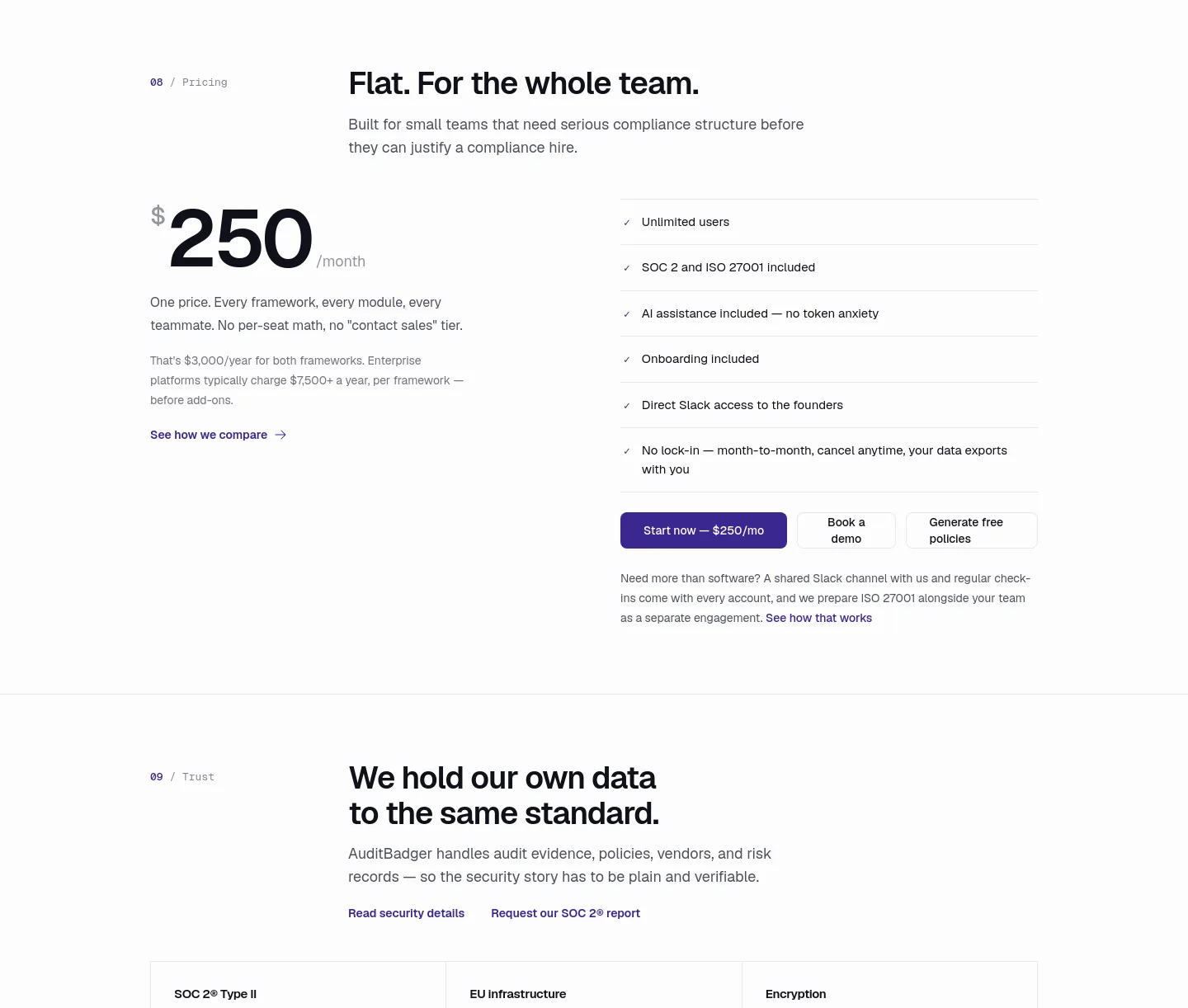 auditbadger.com — Pricing