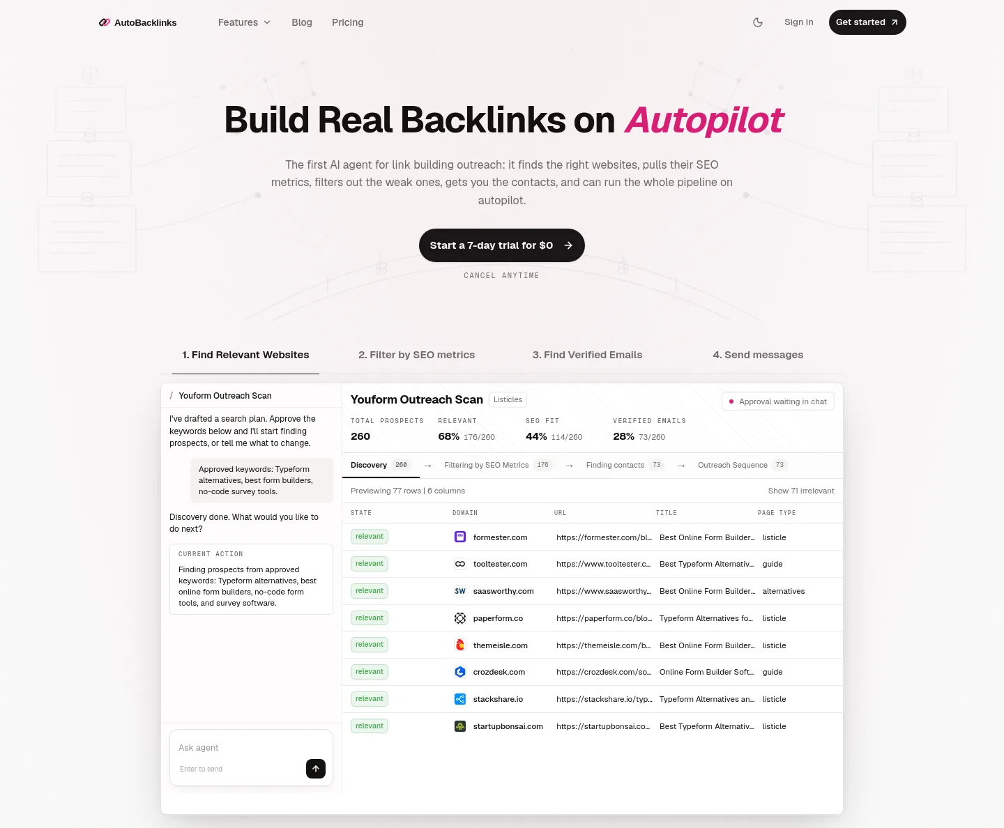 autobacklinks.ai — The Pricing Page
