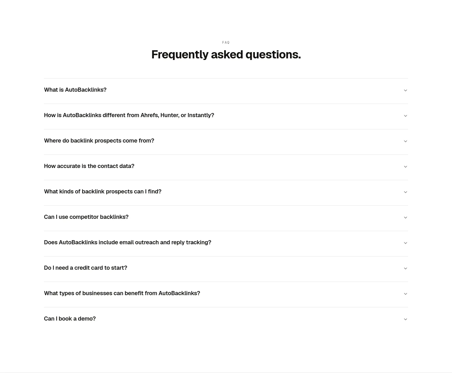 autobacklinks.ai FAQ section