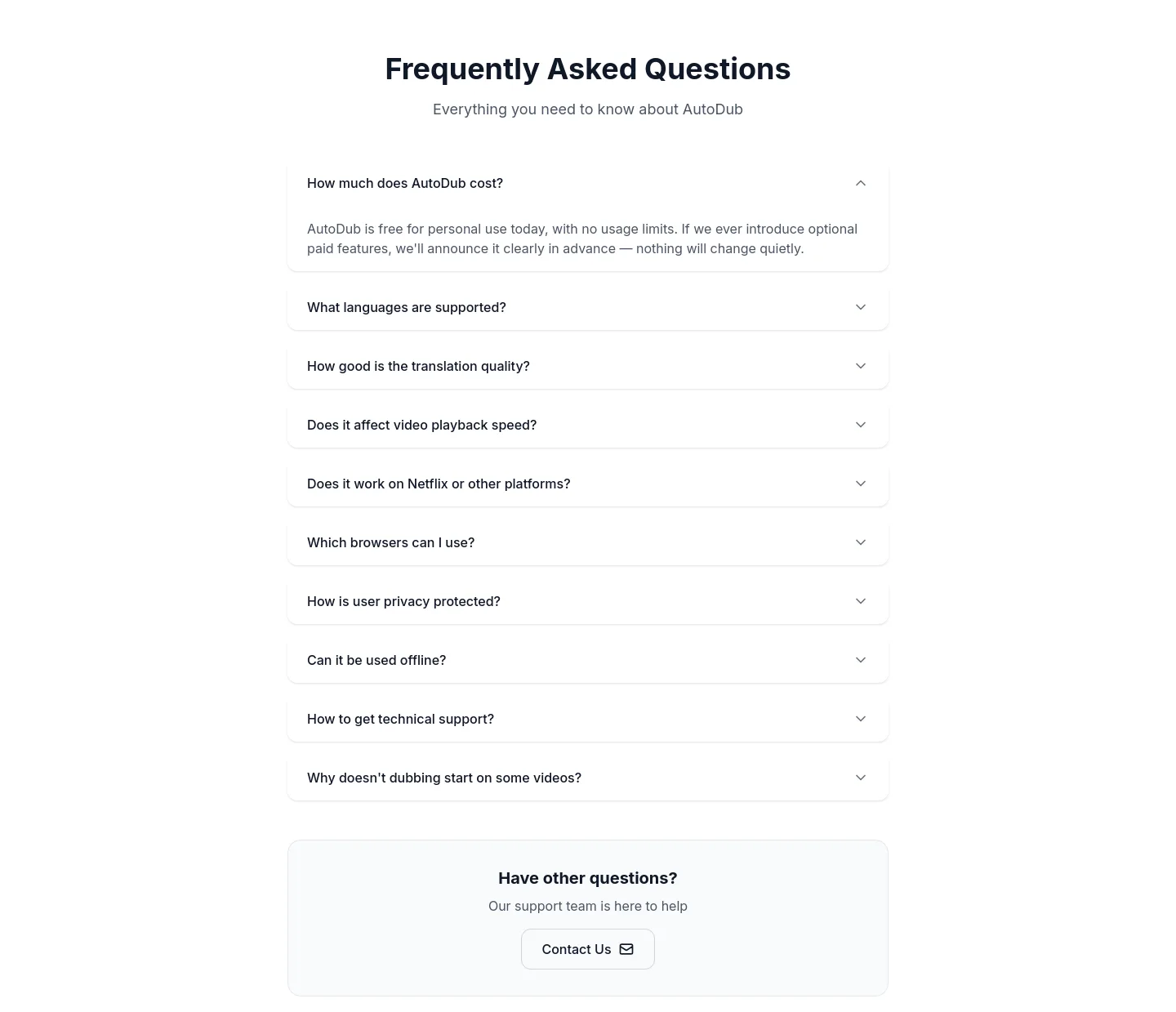autodub.net — FAQ