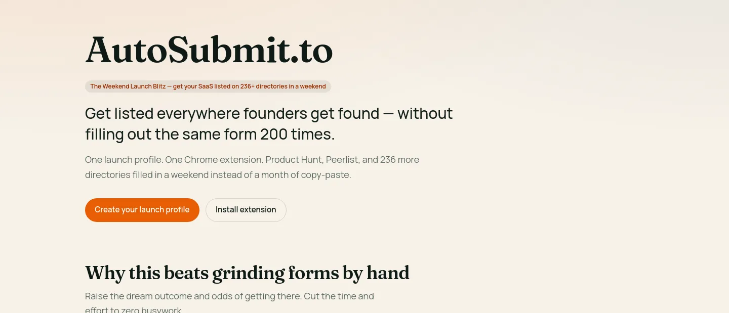 autosubmit.to — Hero