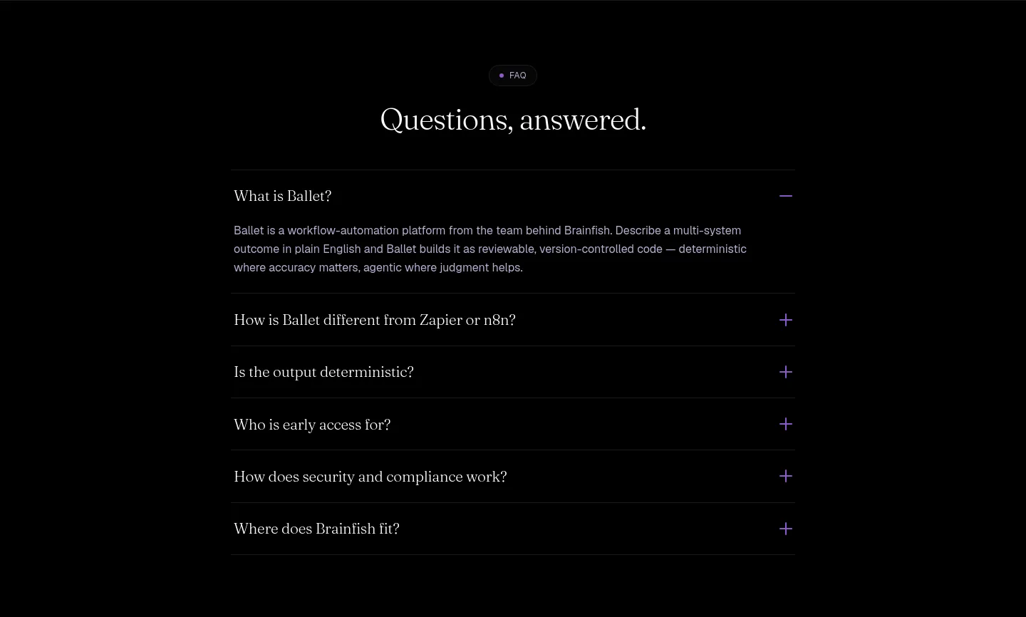 ballet.dev — FAQ