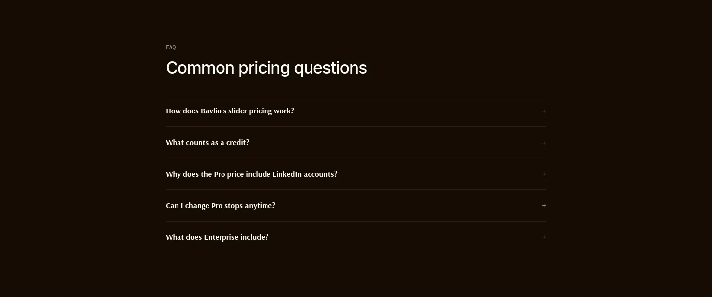 bavlio.com FAQ section