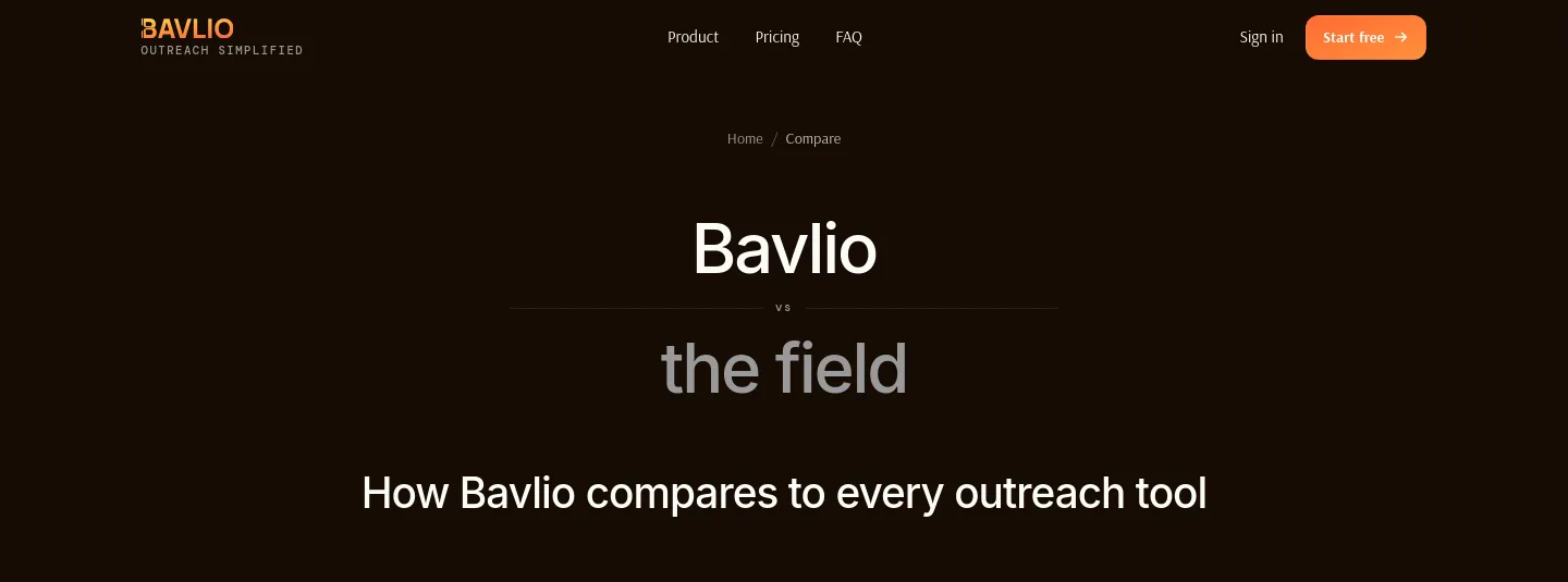 bavlio.com Hero section