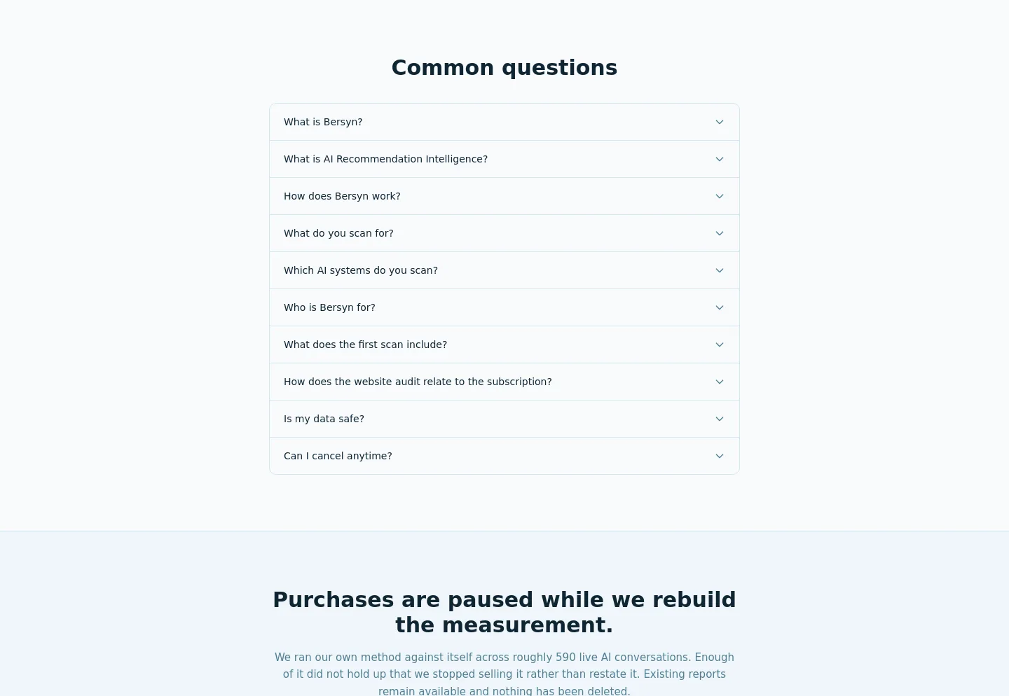bersyn.com FAQ section