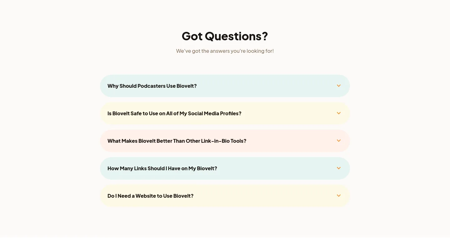 biovelt.com FAQ section