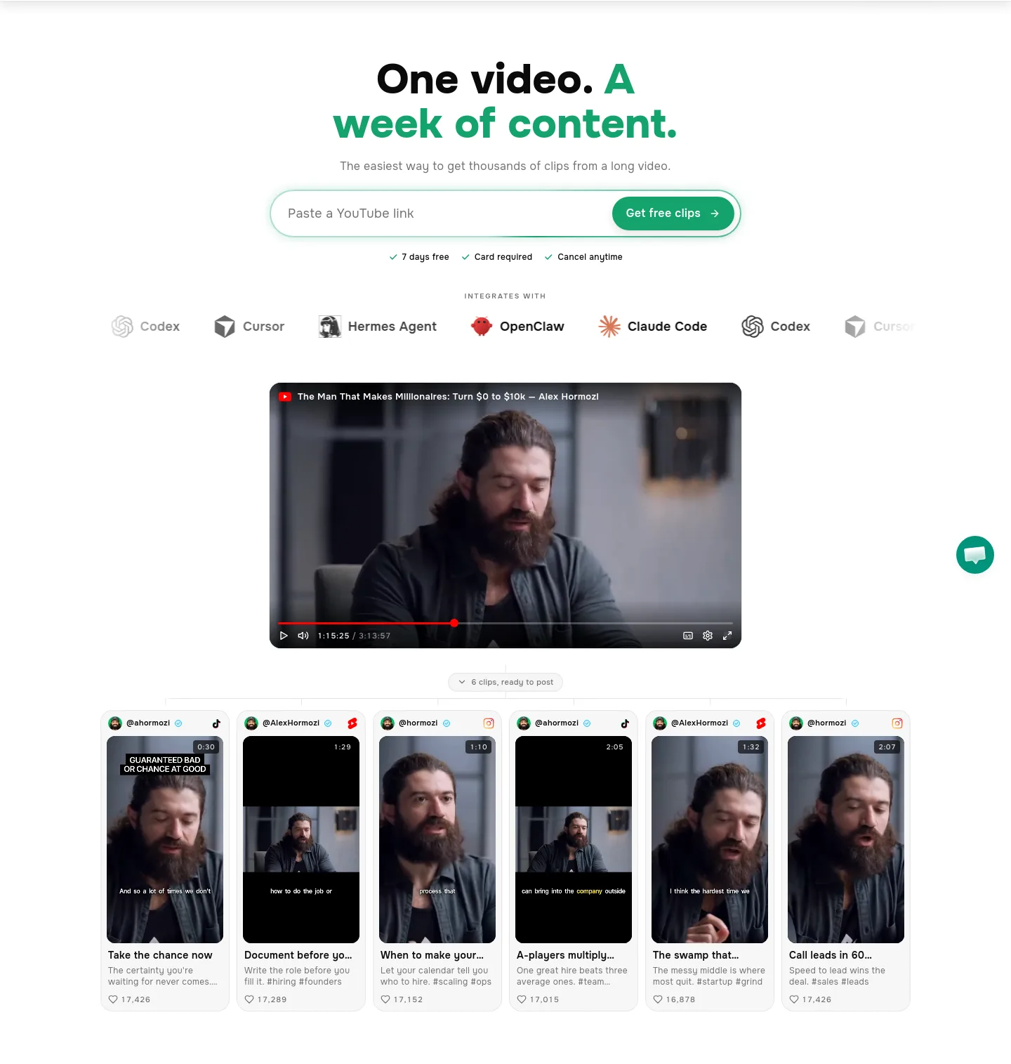 blitzreels.com Hero section
