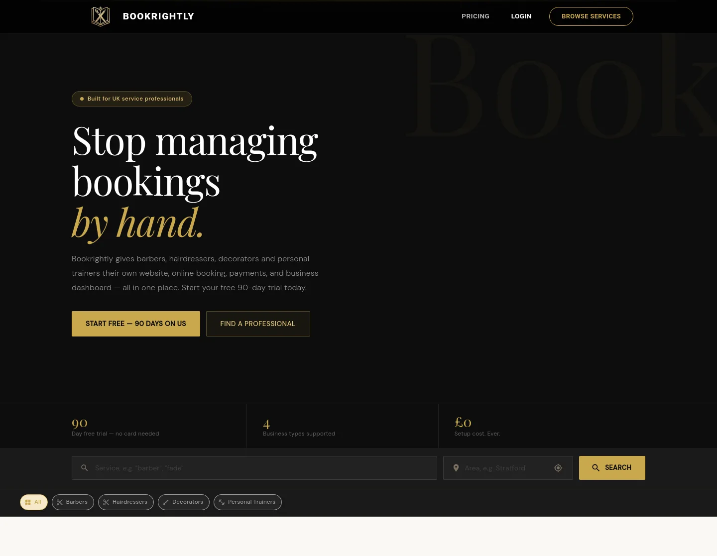 bookrightly.co.uk — Hero