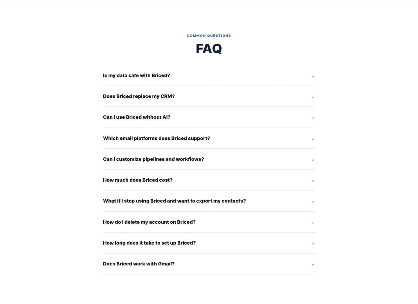 briced.com — FAQ