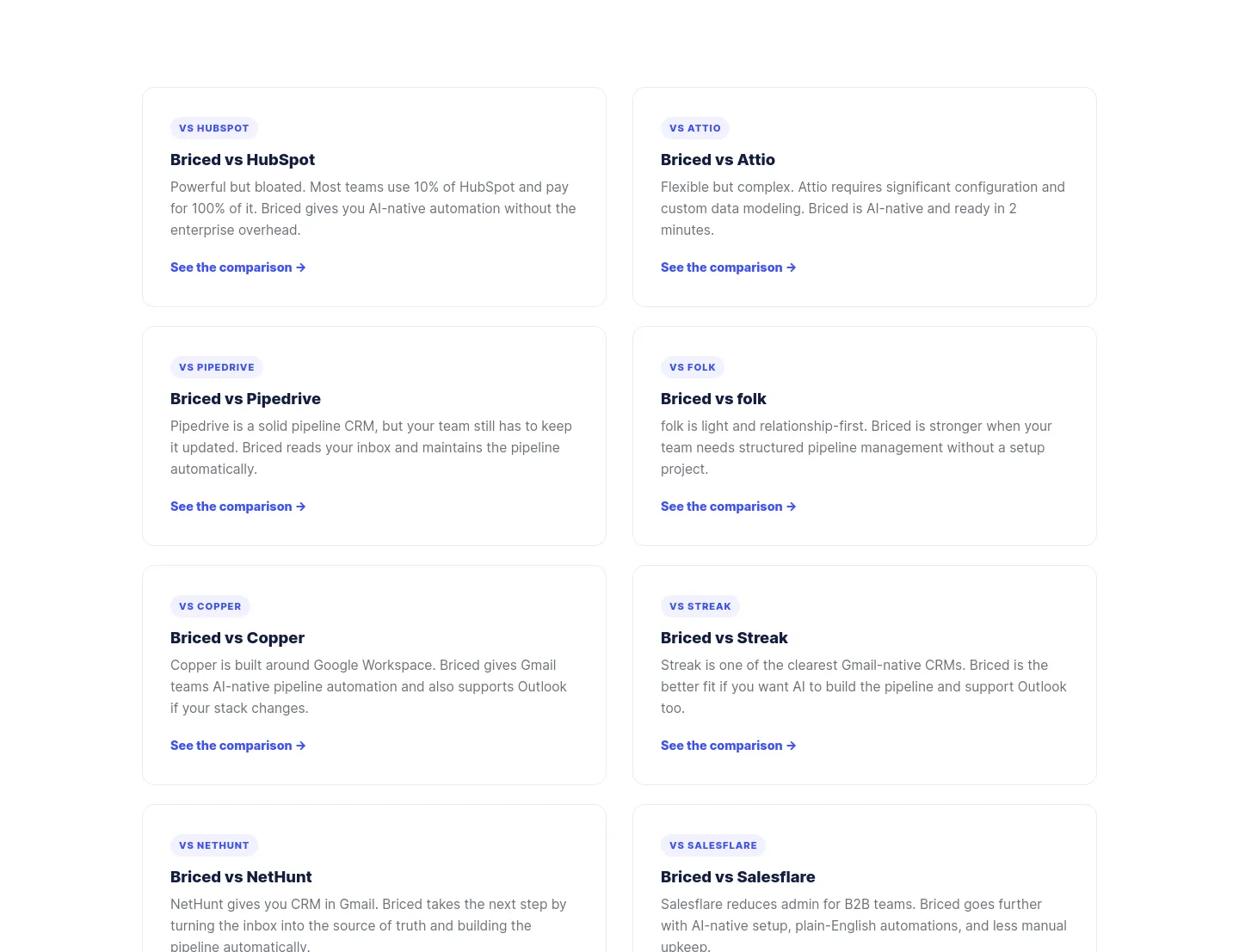 briced.com — Comparison