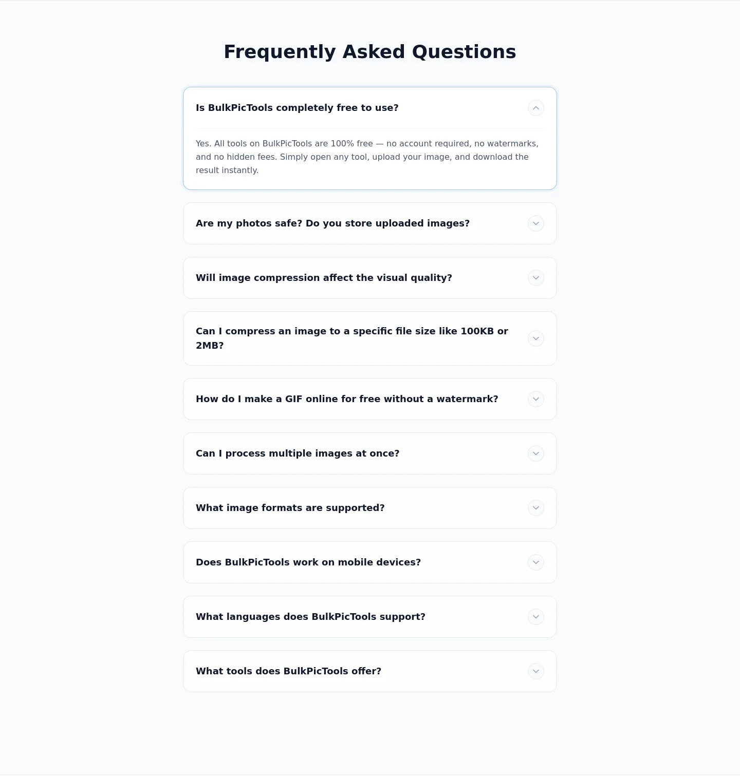 bulkpictools.com — FAQ