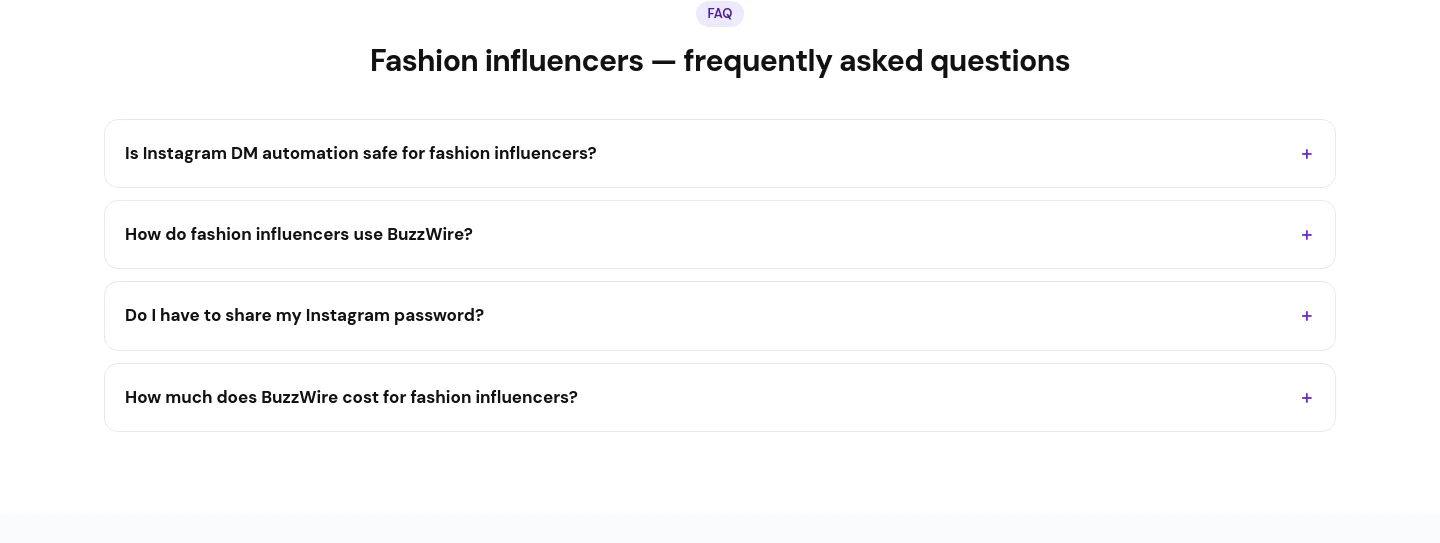 buzzwire.io FAQ section