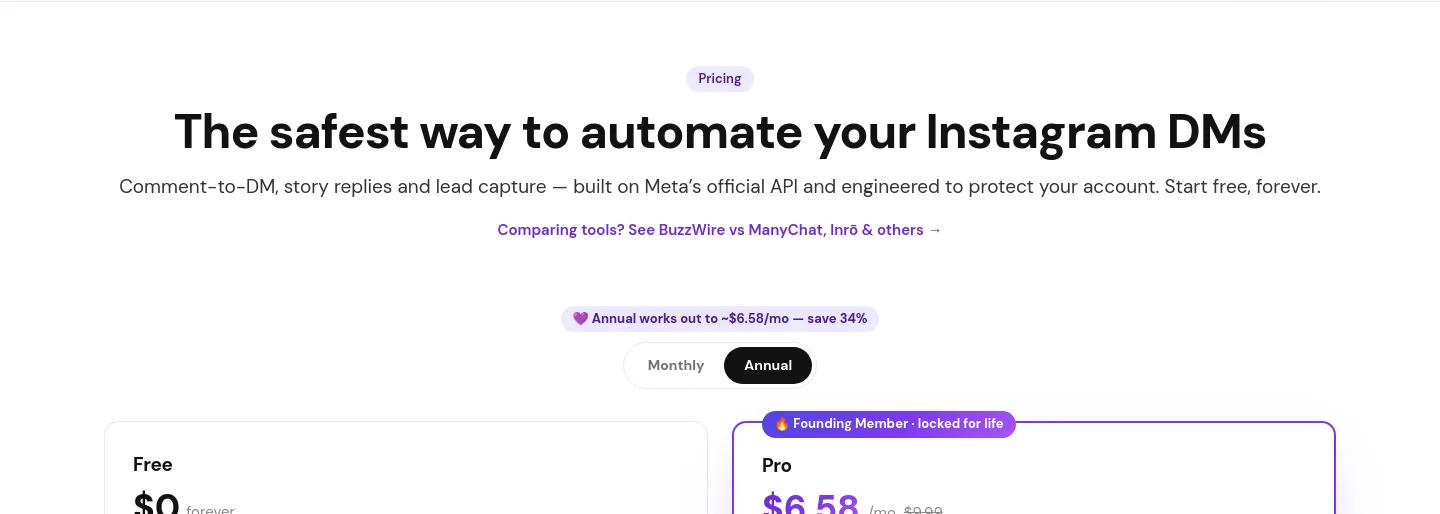 buzzwire.io Hero section