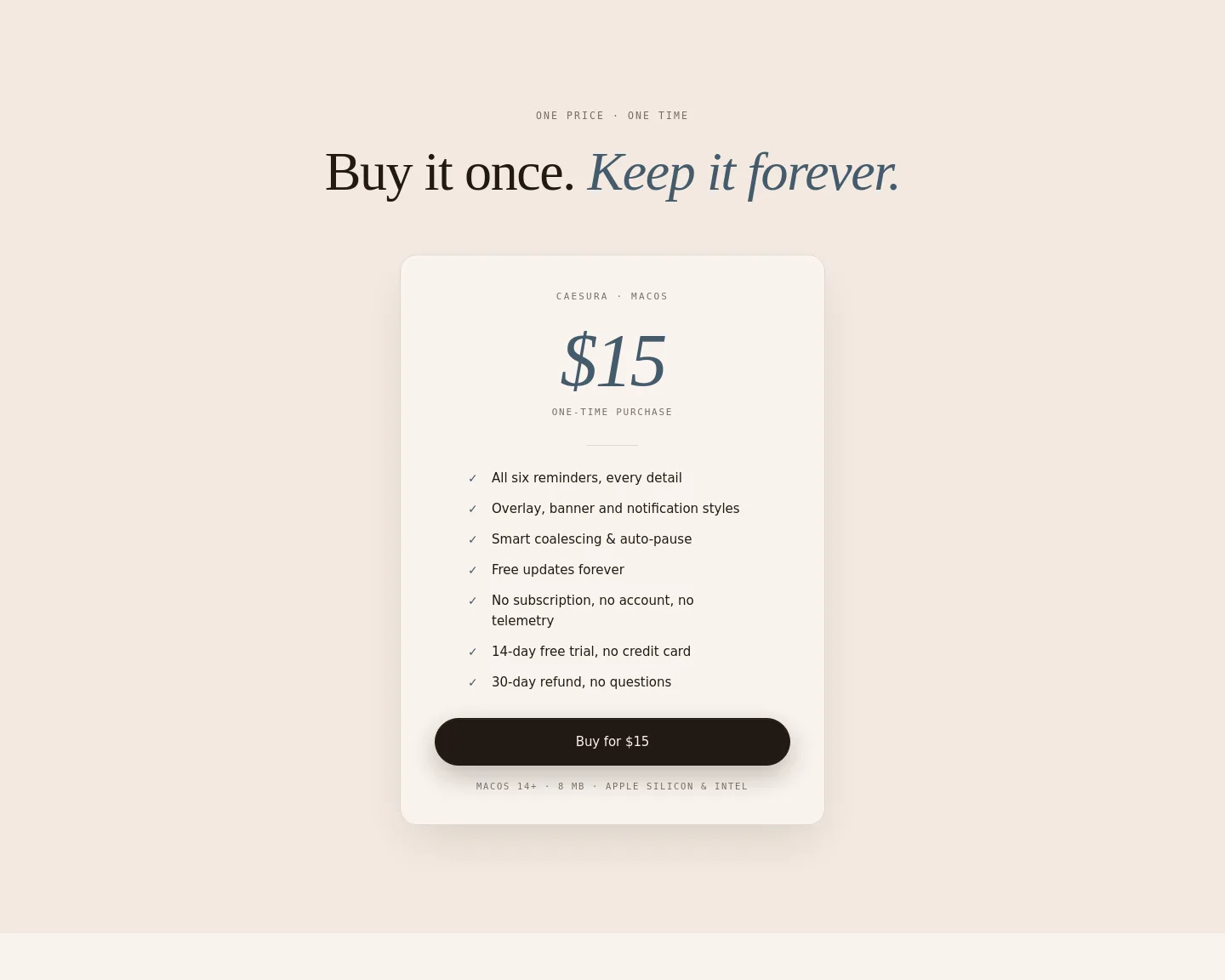 caesura.rest — Pricing