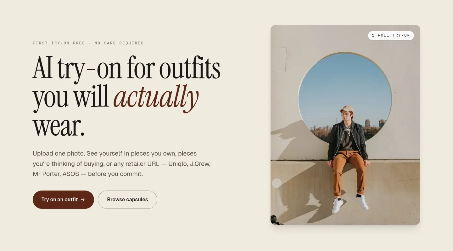 capsulewardrobe.ai — Hero