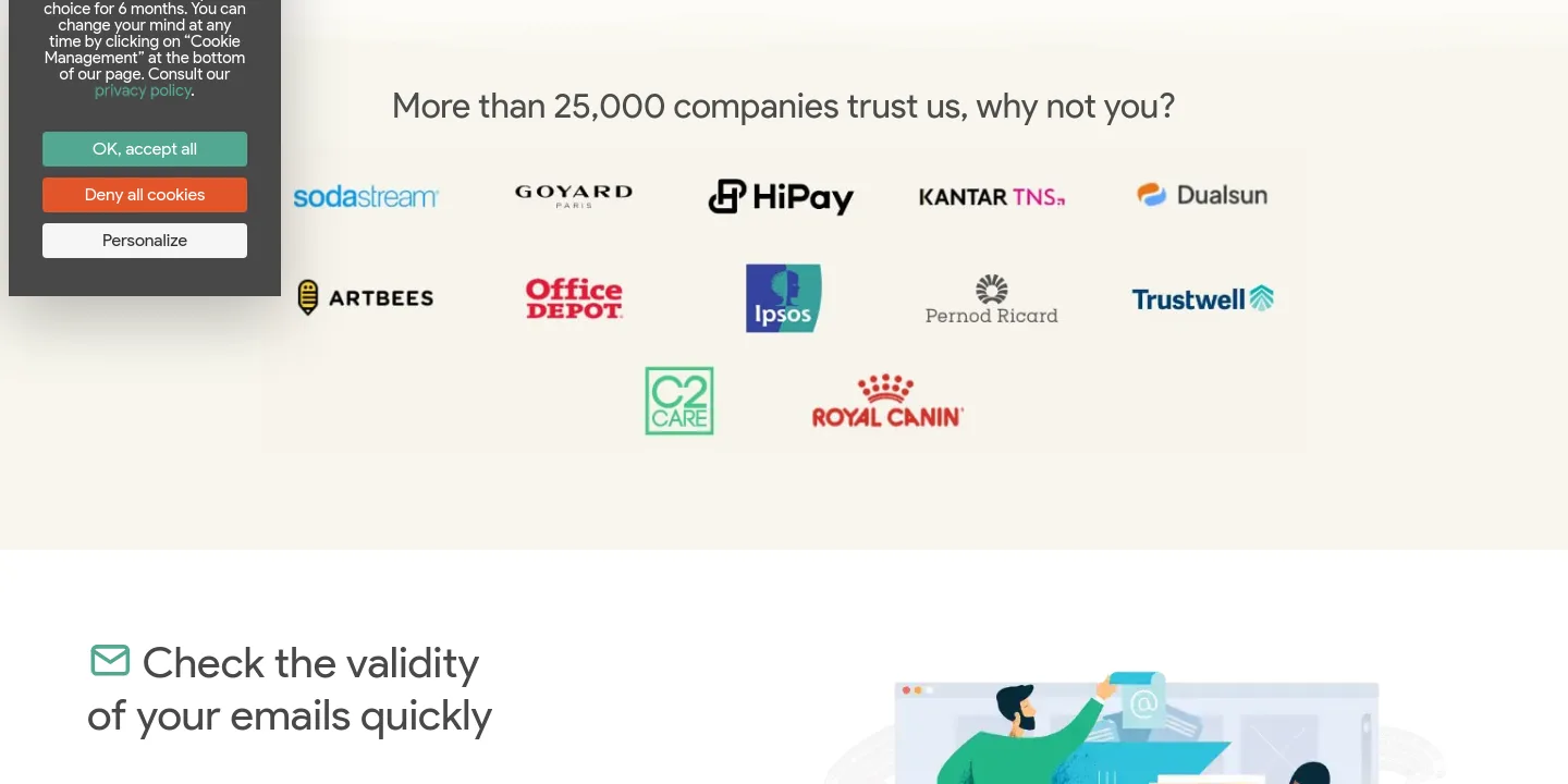 captainverify.com Stats section