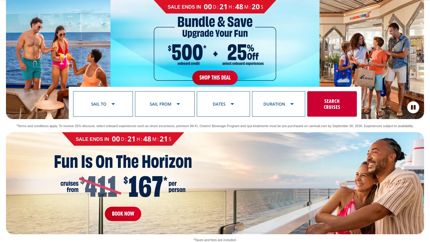 carnival.com — Hero